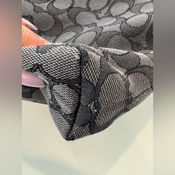 Coach large file Crossbody Bag EUC Carcosl Gray Canvas - Picture 8 of 15